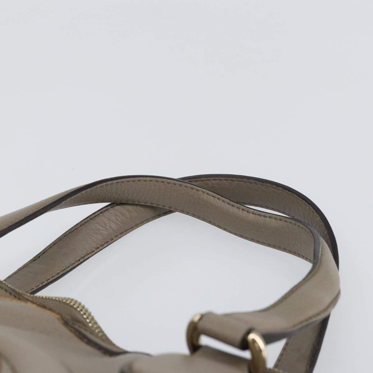 Gucci Soho Convertible Soft Top Handle Leather Gray Leather Handbag (Pre-Owned)