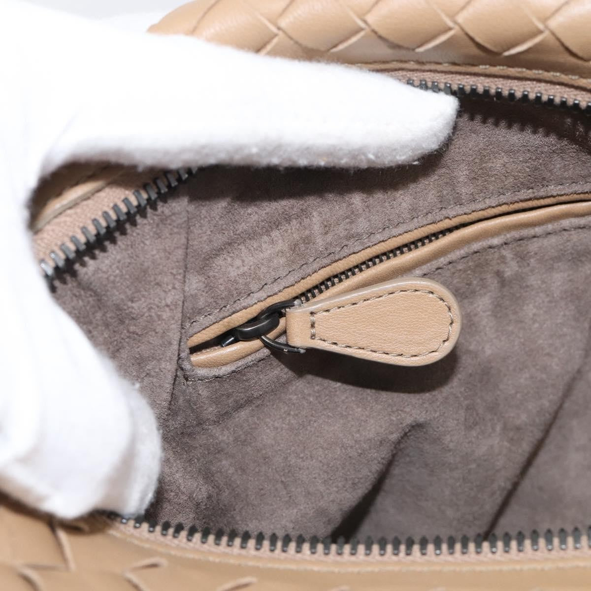 Bottega Veneta Brick Intrecciato Nappa Brown Leather Handbag (Pre-Owned)