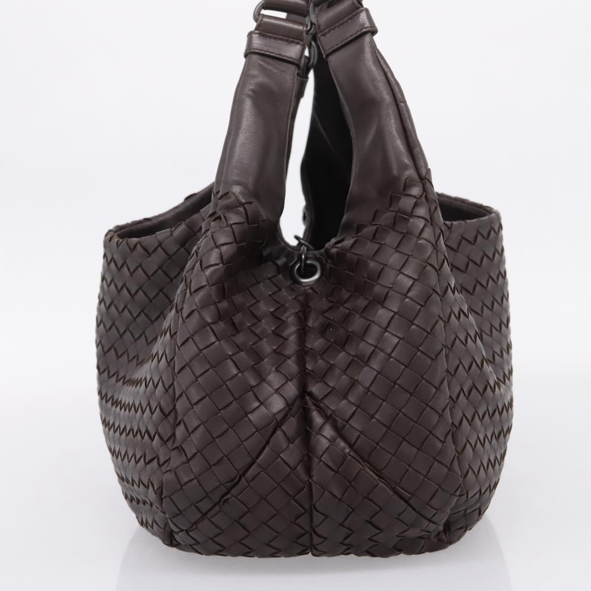 Bottega Veneta Campana Hobo Intrecciato Nappa Brown Leather Shoulder Bag Bag (Pre-Owned)