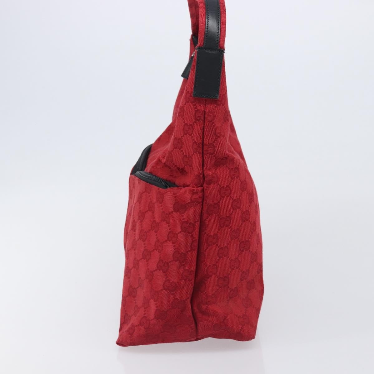 Gucci Double Pocket Zip Hobo Gg Canvas Red Canvas Shoulder Bag Bag (Pre-Owned)