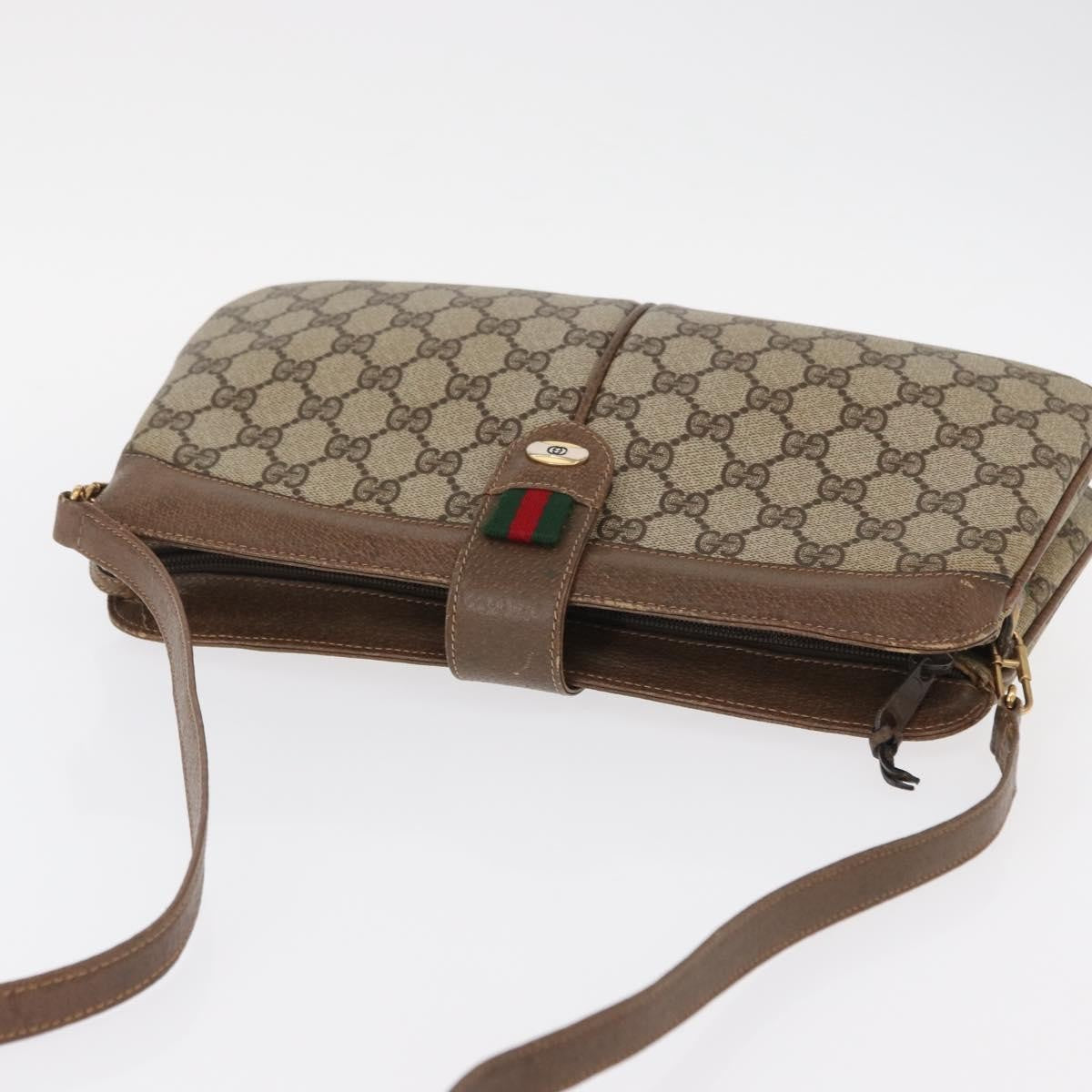 Gucci Vintage Gg Coated Canvas Beige Pvc Shoulder Bag Bag (Pre-Owned)