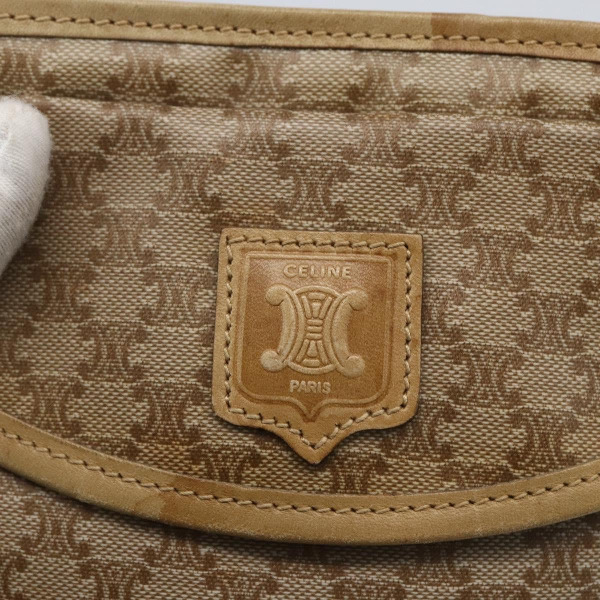 Celine Vintage Macadam Canvas Beige Canvas Shoulder Bag Bag (Pre-Owned)