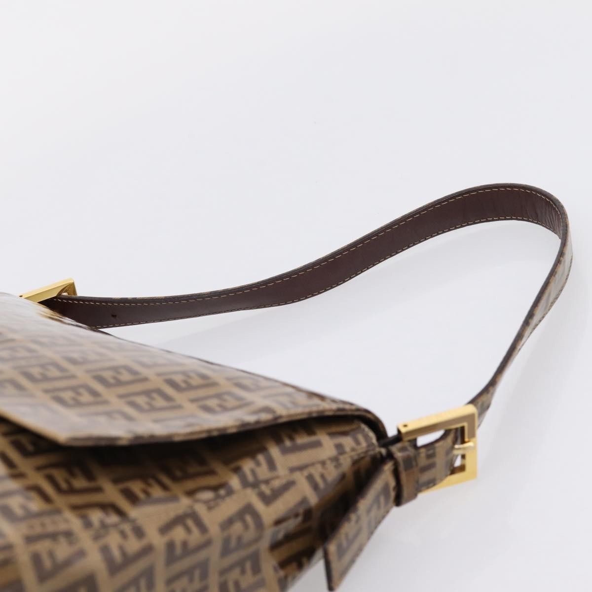 Fendi Baguette Patent Leather Beige Patent_Leather Handbag (Pre-Owned)