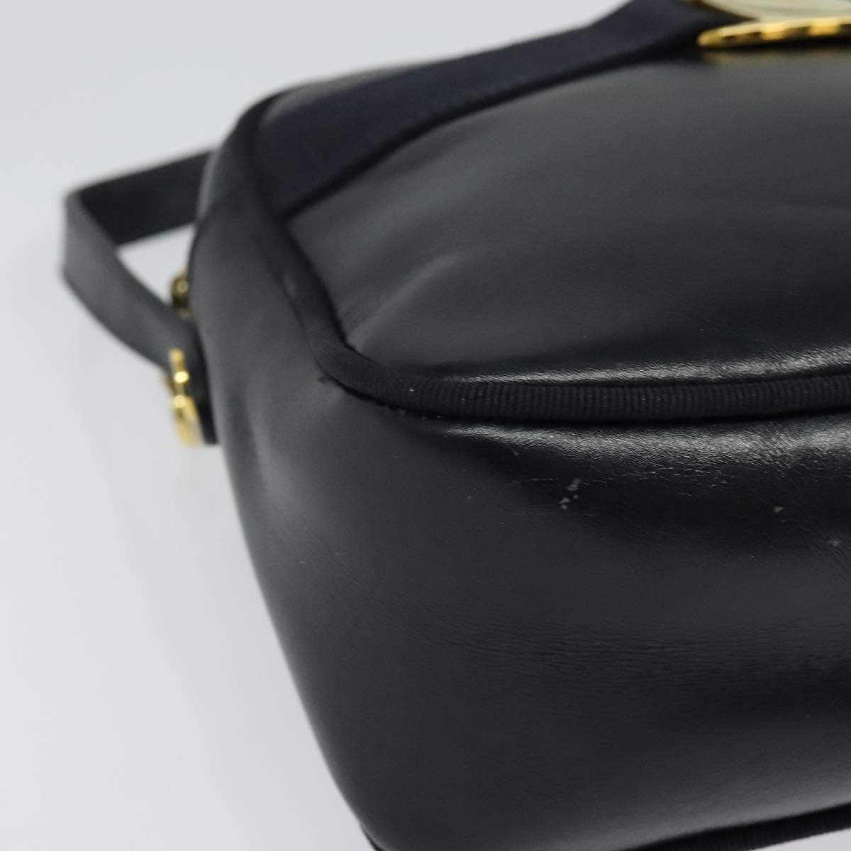 Salvatore Ferragamo Vala Leather Navy Leather Shoulder Bag Bag (Pre-Owned)
