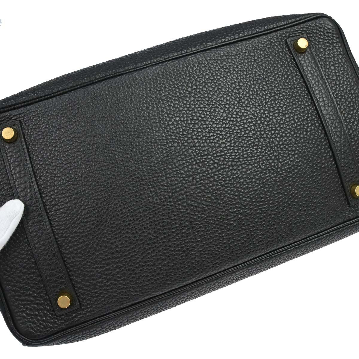 Hermes Birkin Black Togo With Gold Hardware Black Calfskin Handbag (Pre-Owned)