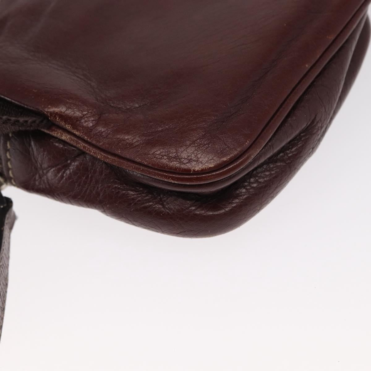 Gucci Belt Leather Burgundy Leather Shoulder Bag Bag (Pre-Owned)
