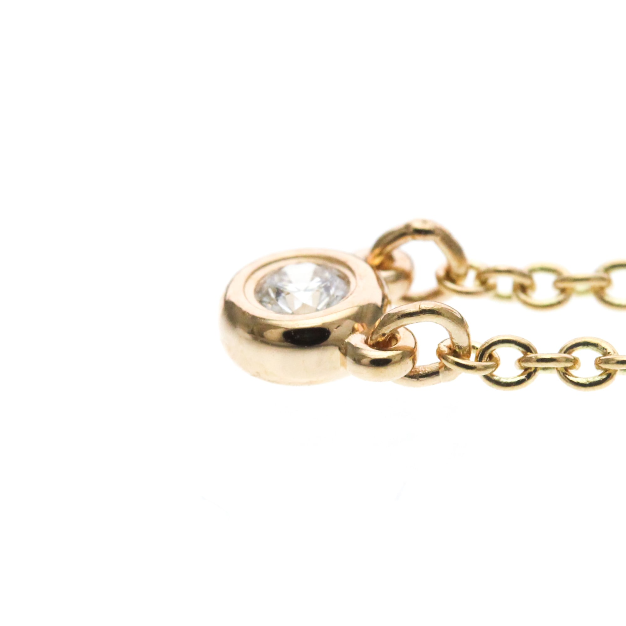 Tiffany & Co. Elsa Peretti Diamonds By The Yard Pendant 18K Rose Gold With Diamond Gold Pink_Gold Necklace Jewelry (Pre-Owned)