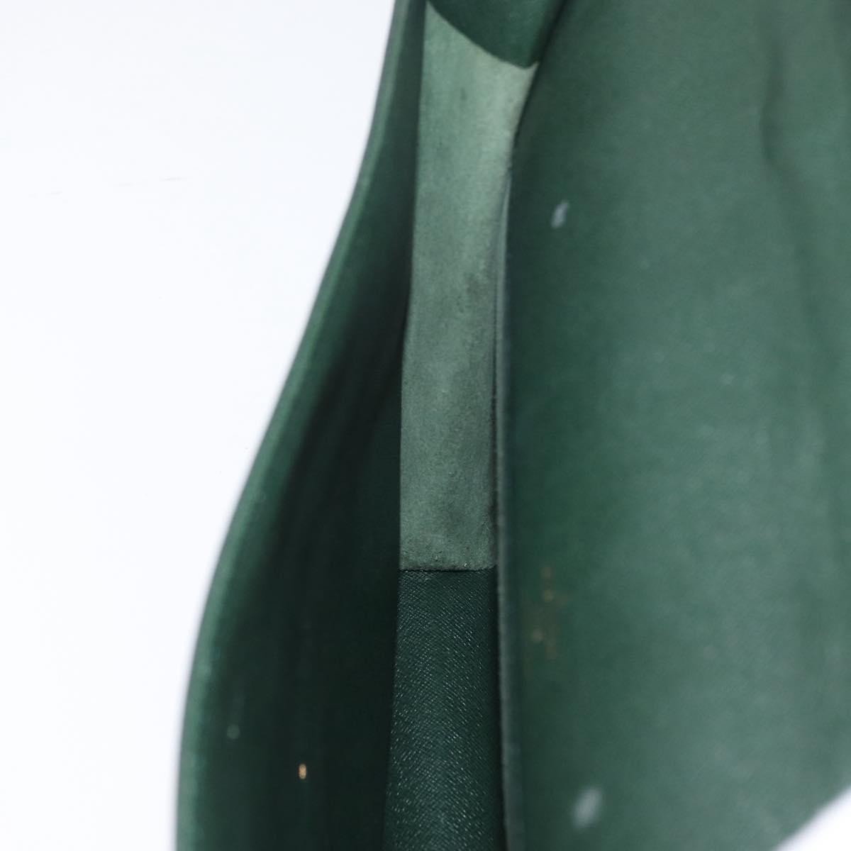 Louis Vuitton Serviette Kourad Taiga Leather Green Leather Briefcase Bag (Pre-Owned)