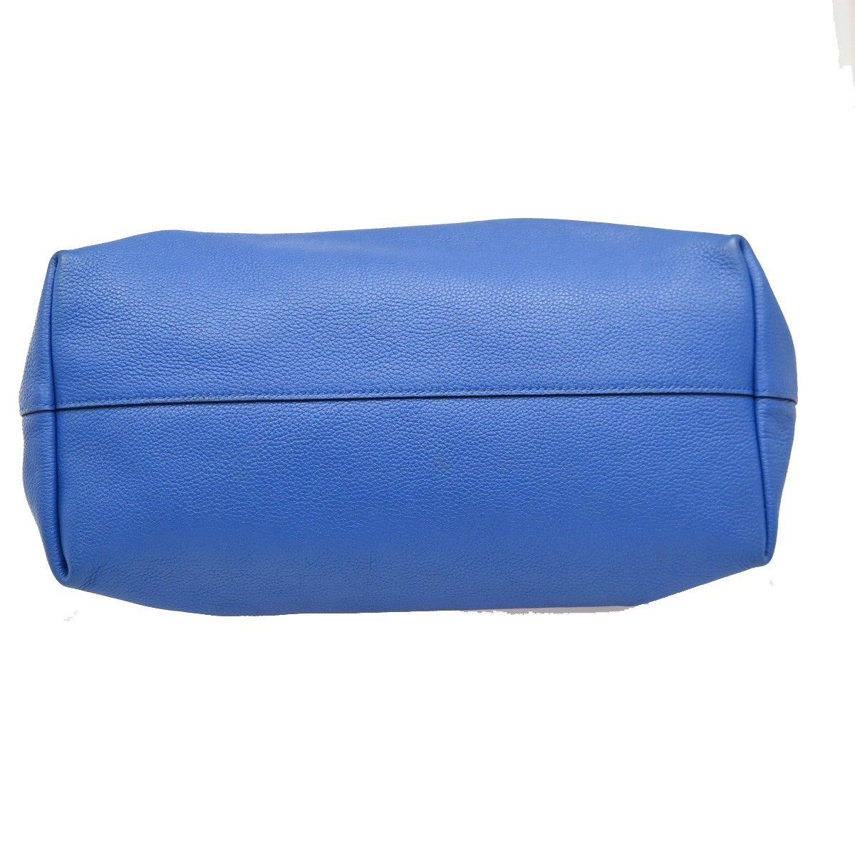 Prada Front Pocket Shopping Vitello Daino Blue Leather Tote Bag Bag (Pre-Owned)