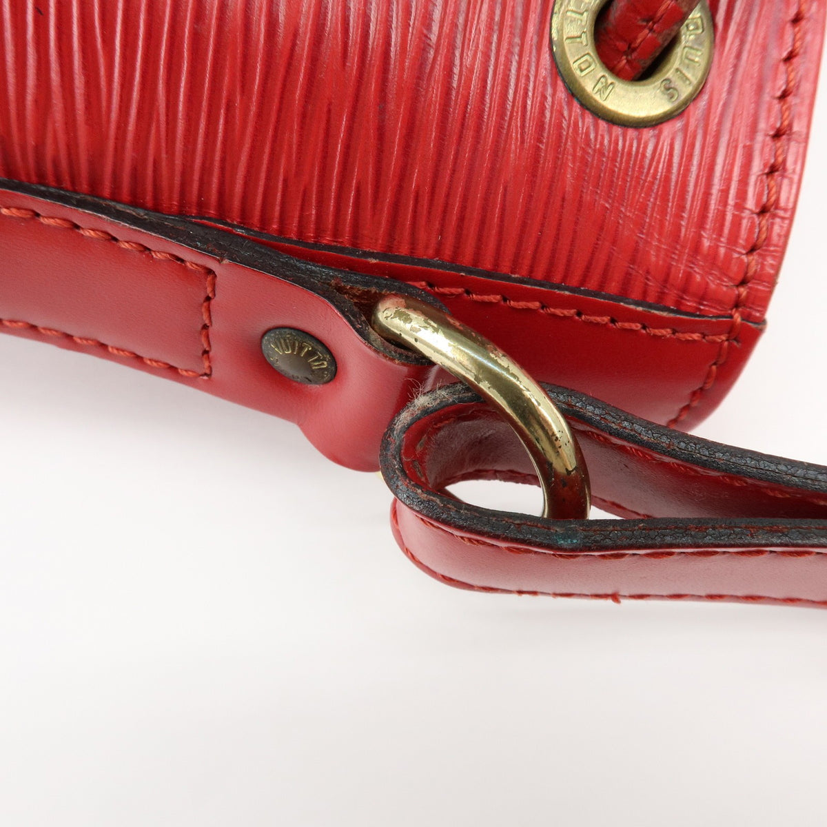Louis Vuitton Petit Noe Epi Leather Red Leather Handbag (Pre-Owned)