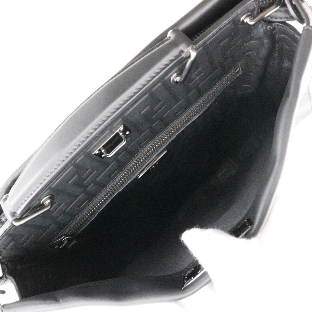 Fendi Peekaboo Iconic Fit Leather Black Leather Briefcase Bag (Pre-Owned)