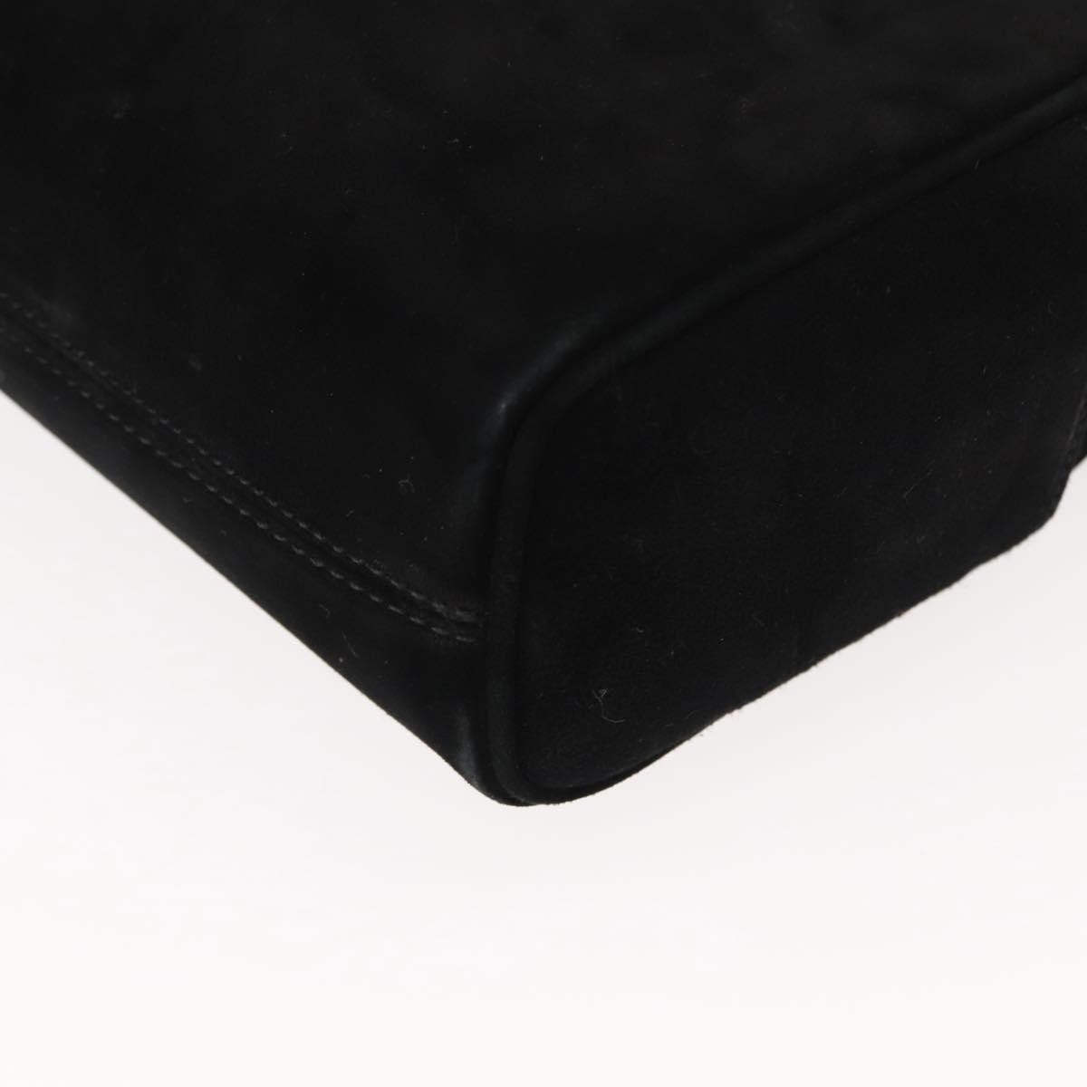 Salvatore Ferragamo Gancini Suede Black Suede Shoulder Bag Bag (Pre-Owned)