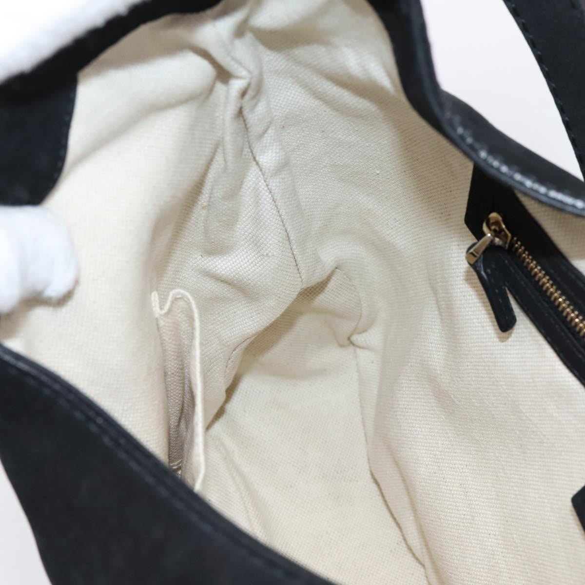 Gucci Jackie O Suede Black Leather Handbag (Pre-Owned)
