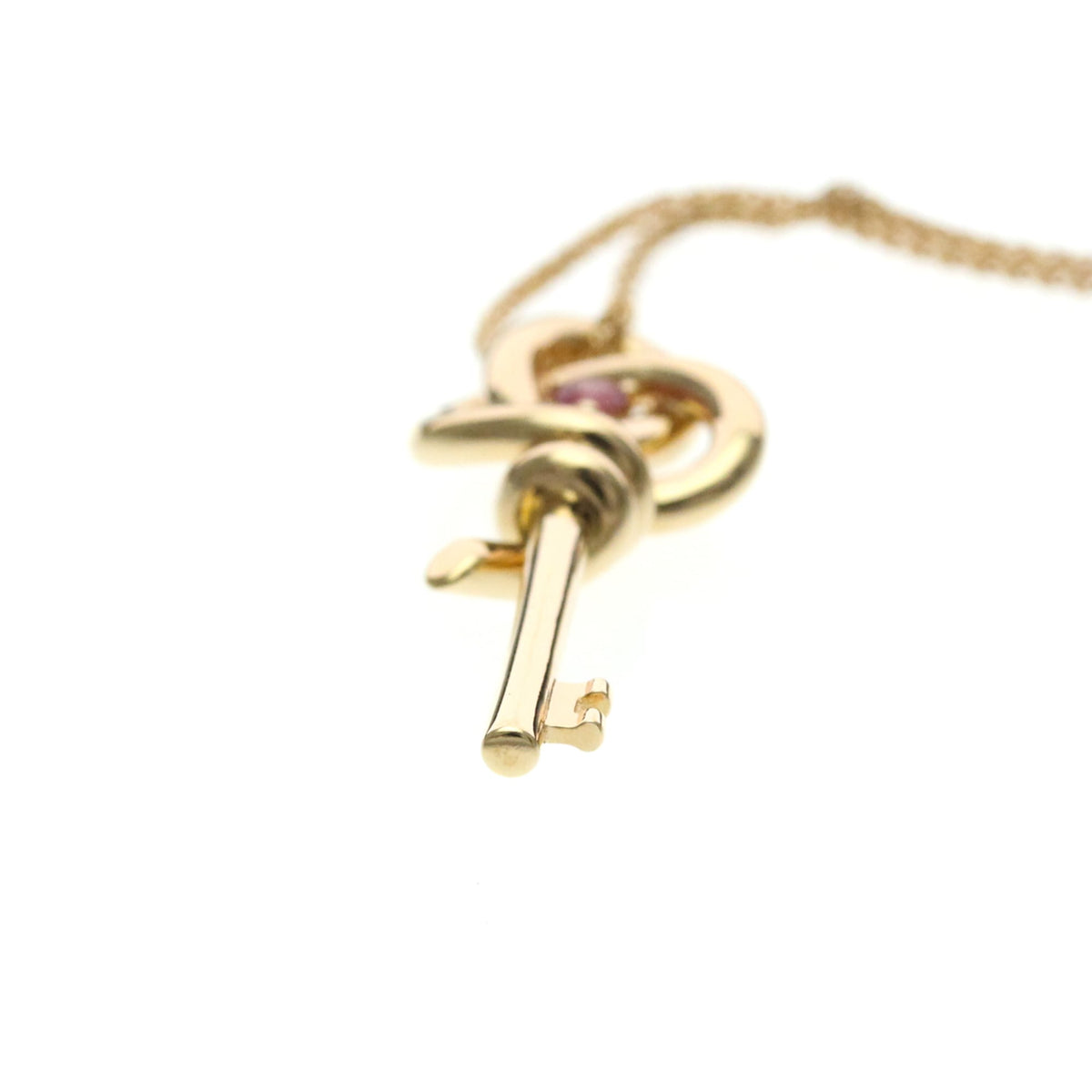 Tiffany & Co. Knot Key Pendant 18K Rose Gold Gold Pink_Gold Necklace Jewelry (Pre-Owned)