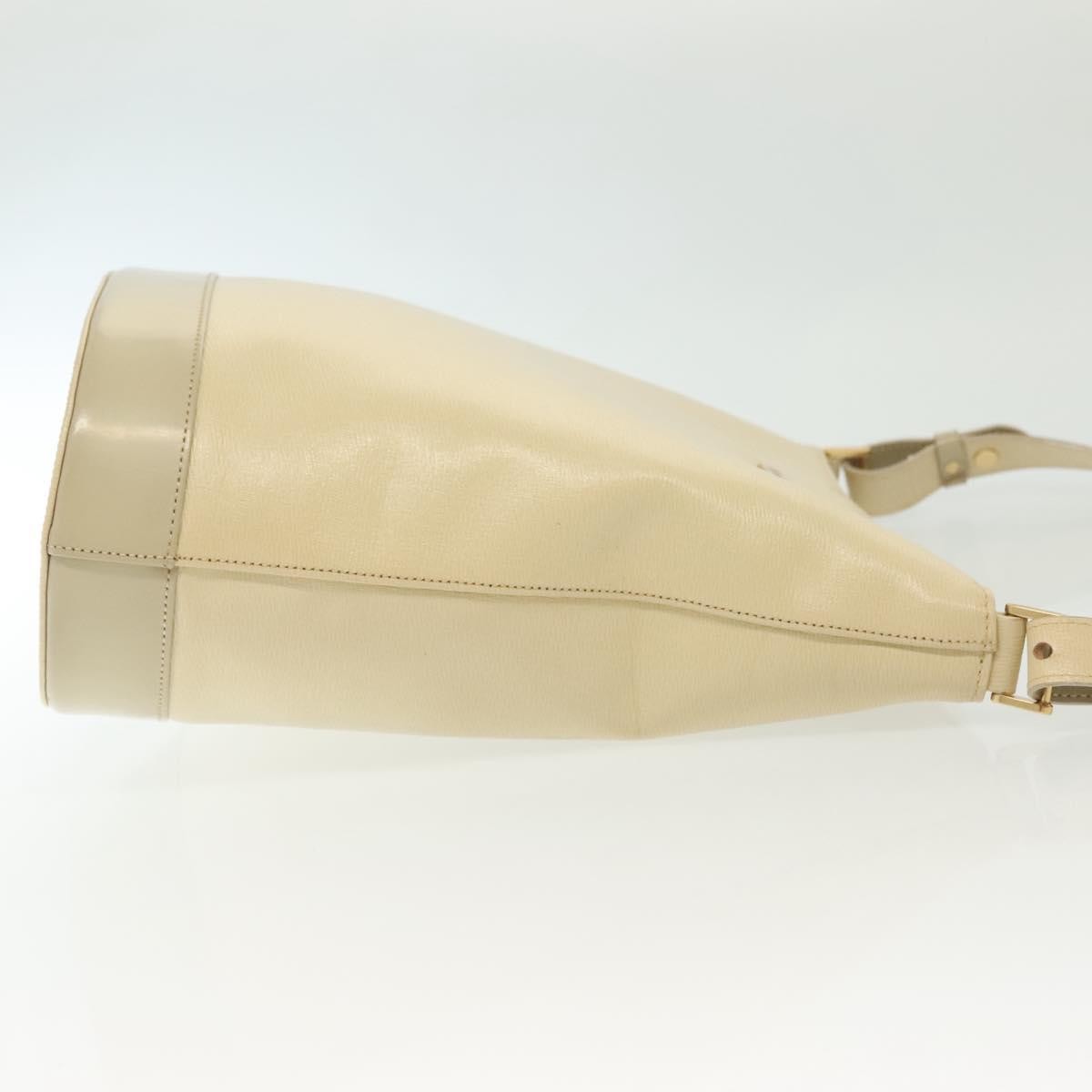Burberry Shoulder Leather Beige Leather Shoulder Bag Bag (Pre-Owned)