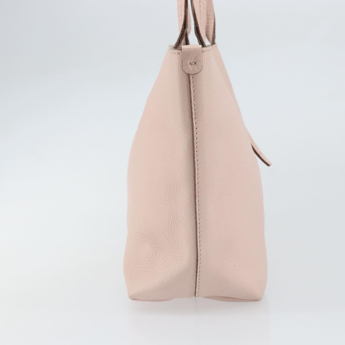 Salvatore Ferragamo Gancini Leather Pink Leather Tote Bag Bag (Pre-Owned)