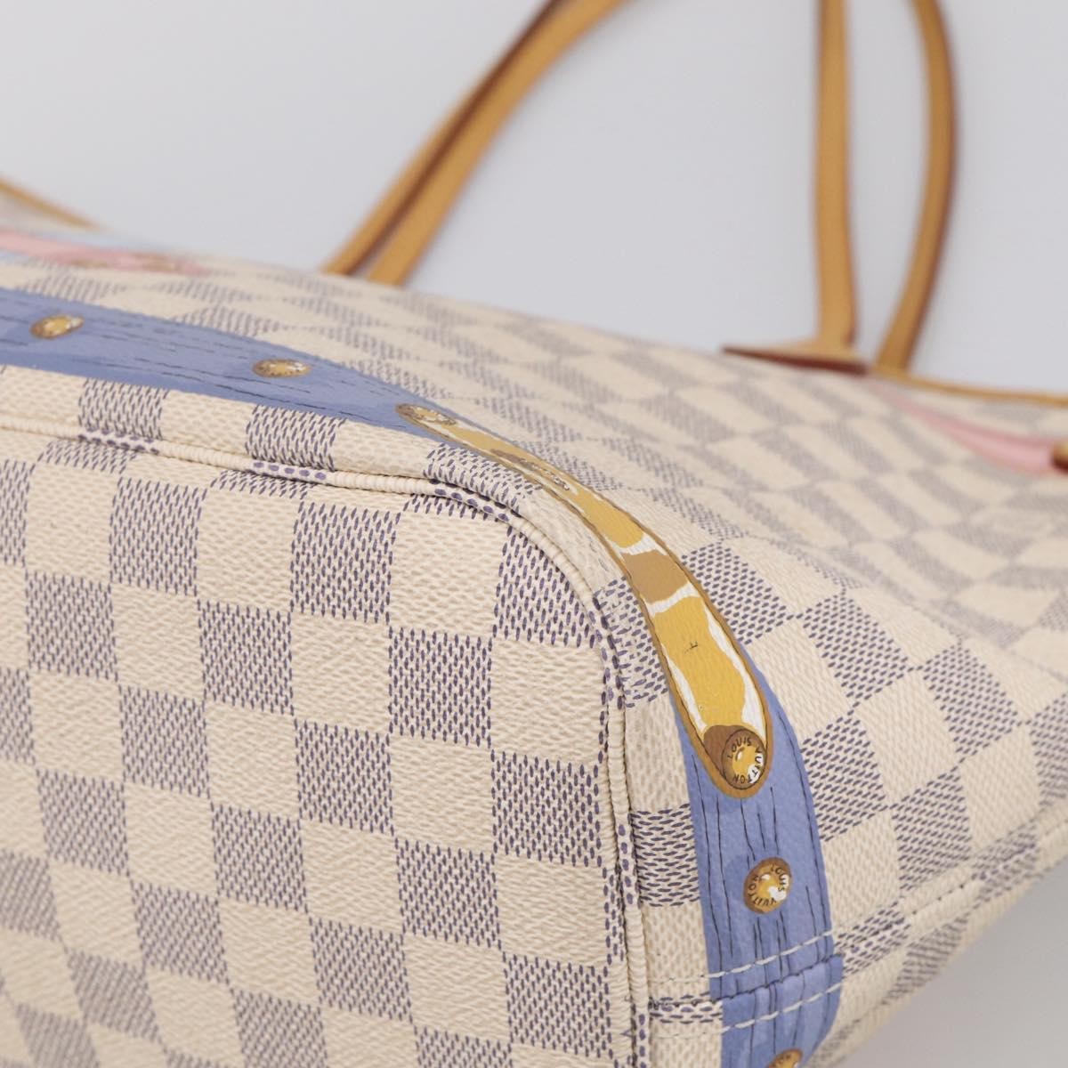 Louis Vuitton Neverfull Nm Limited Edition Damier Summer Trunks Multicolour Canvas Tote Bag Bag (Pre-Owned)