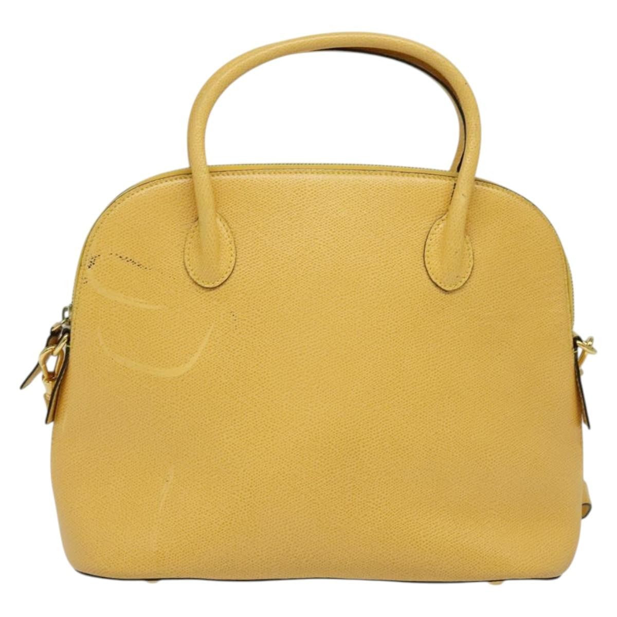 Celine Handbag Leather Yellow Leather Handbag (Pre-Owned)