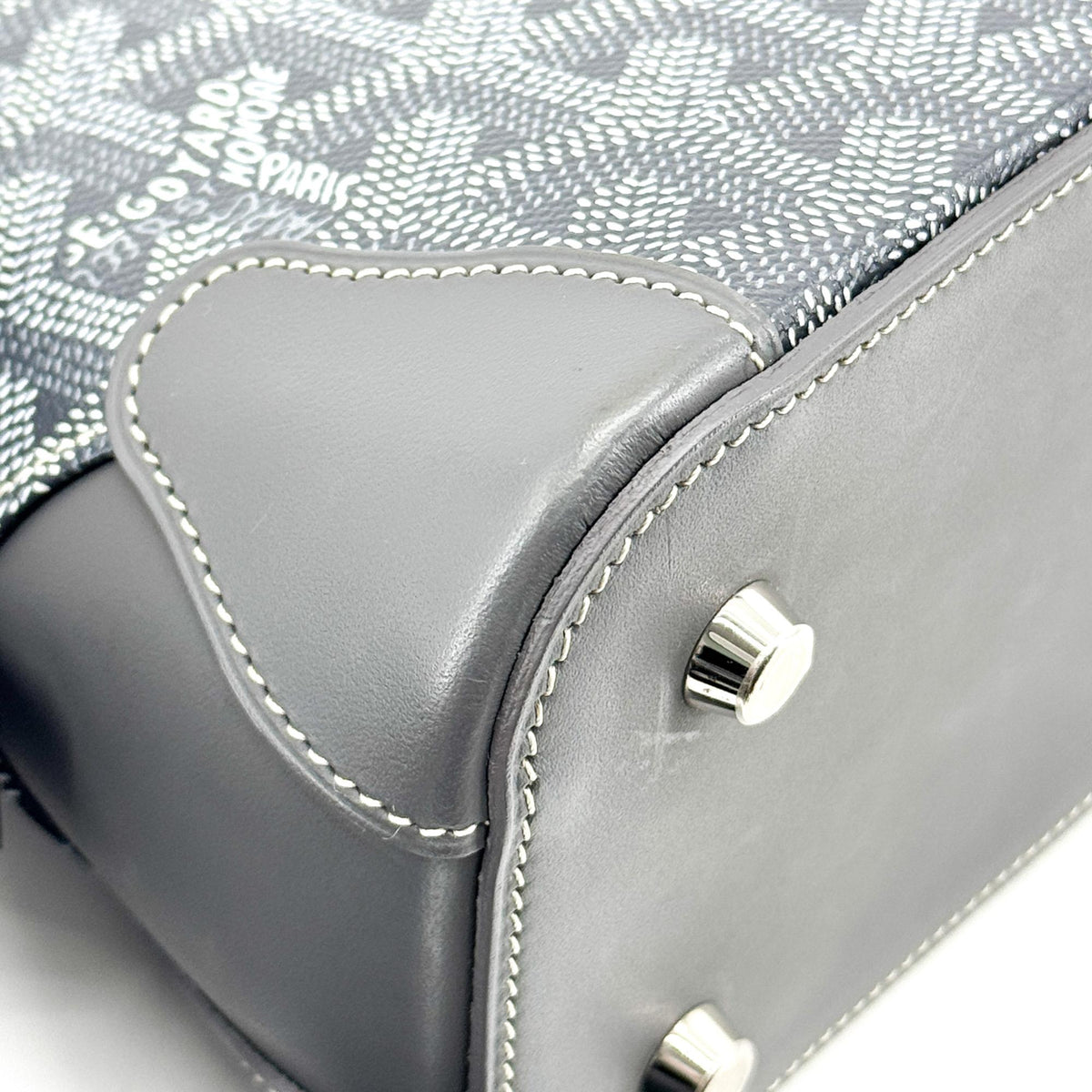 Goyard Vendome Coated Canvas Black Canvas Handbag (Pre-Owned)