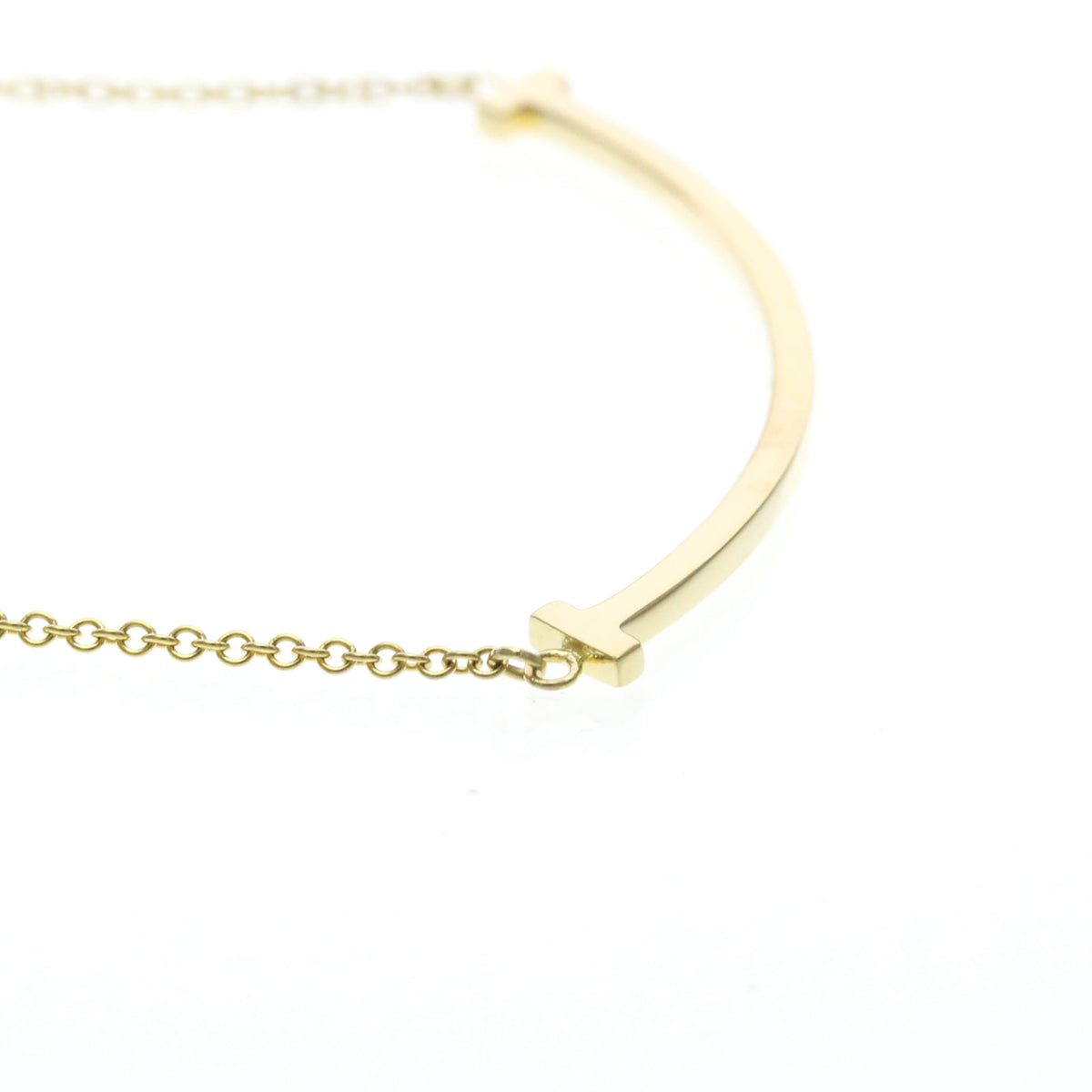 Tiffany & Co. T Smile Pendant 18K Yellow Gold Gold Yellow_Gold Necklace Jewelry (Pre-Owned)