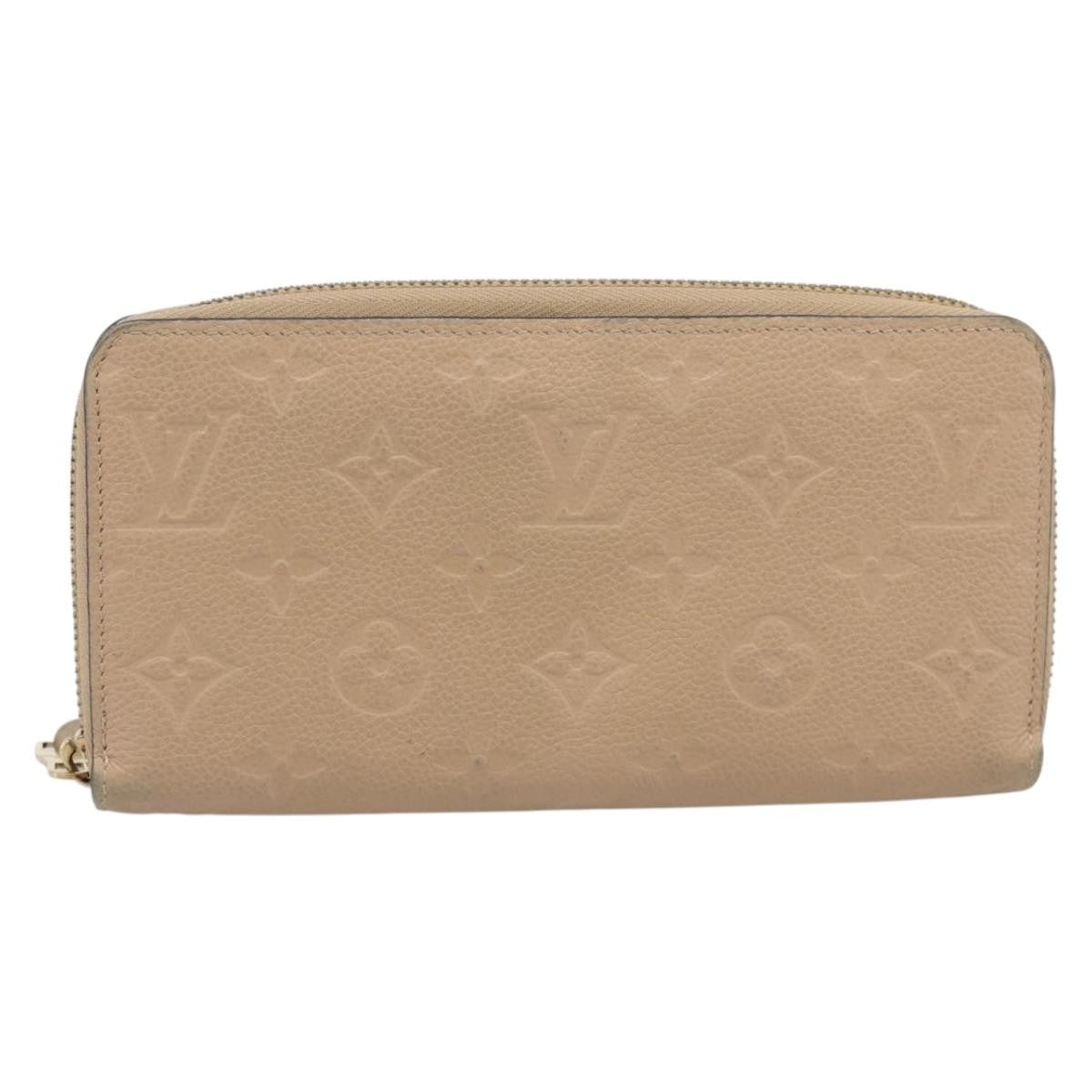 Louis Vuitton Zippy Monogram Empreinte Leather Beige Leather Wallets Accessory (Pre-Owned)