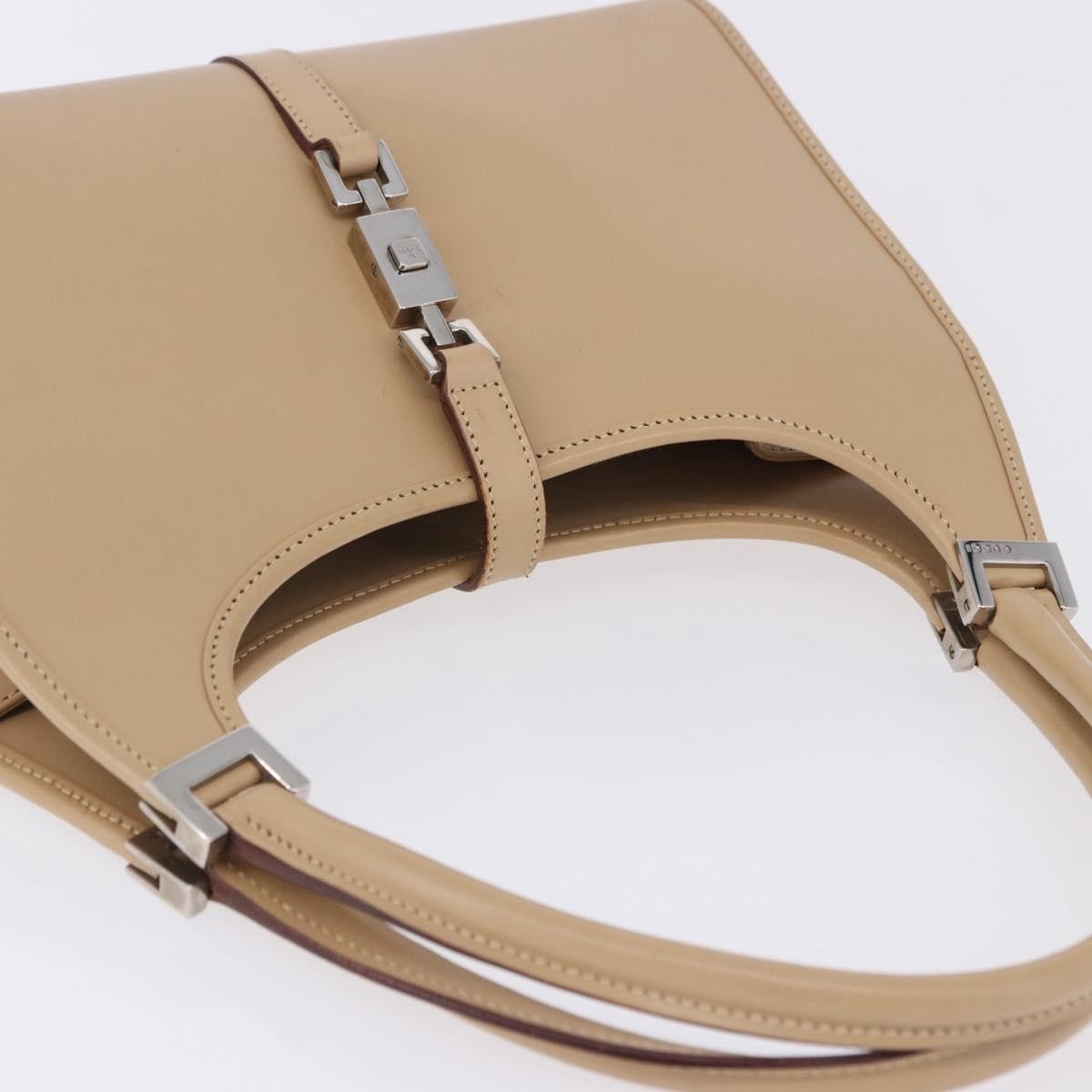 Gucci Jackie Leather Beige Leather Handbag (Pre-Owned)
