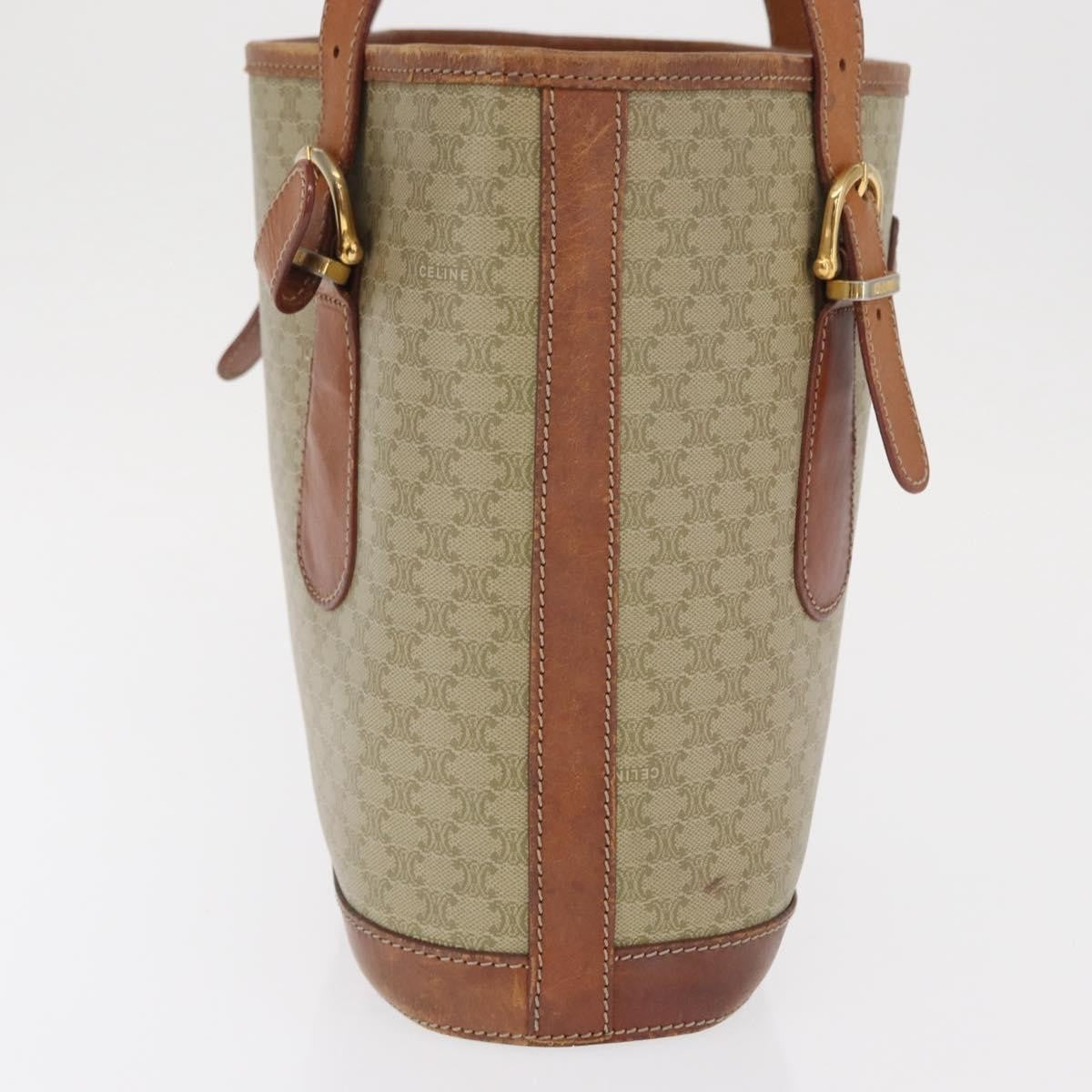 Celine Vintage Macadam Canvas Beige Canvas Backpack Bag (Pre-Owned)
