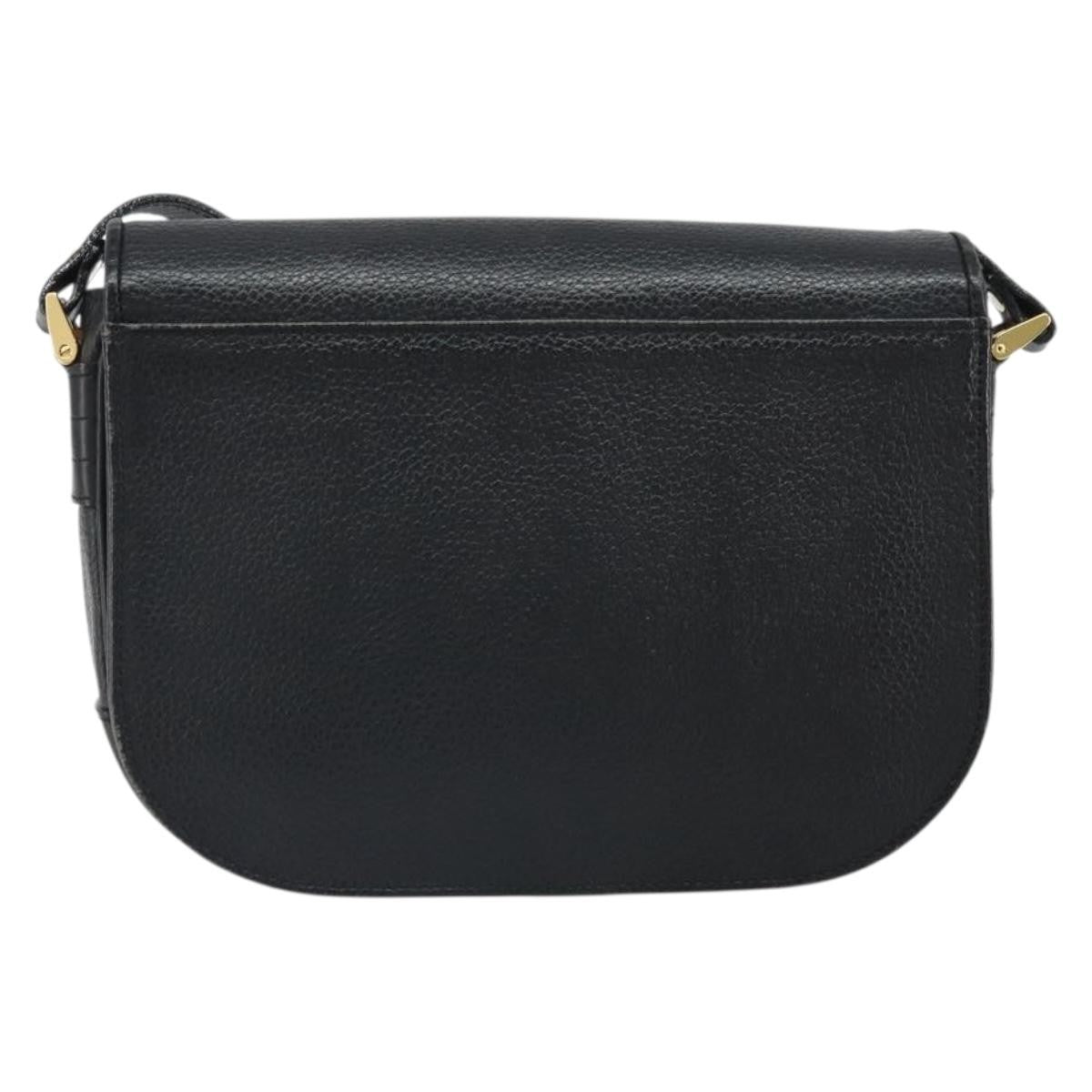 Burberry Vintage Leather Black Leather Shoulder Bag Bag (Pre-Owned)