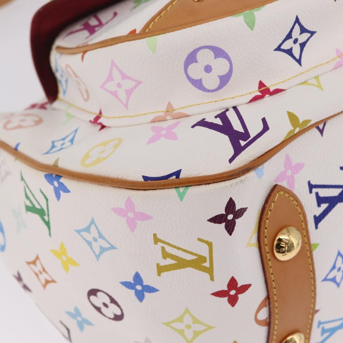 Louis Vuitton Rita Monogram Multicolor White Canvas Handbag (Pre-Owned)