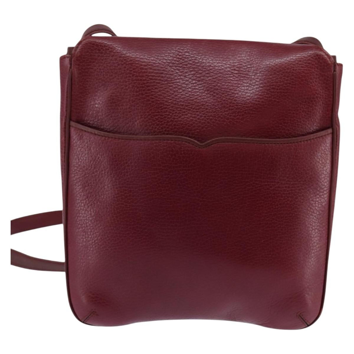 Cartier Must De Cartier Leather Burgundy Leather Bag (Pre-Owned)