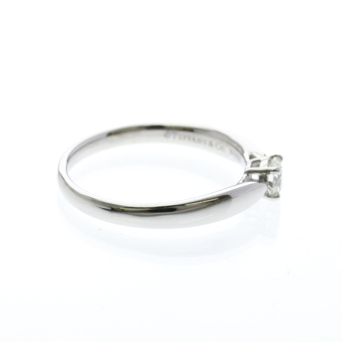 Tiffany & Co. Harmony Solitaire Platinum With Rbc Diamond Silver Platinum Ring Jewelry (Pre-Owned)
