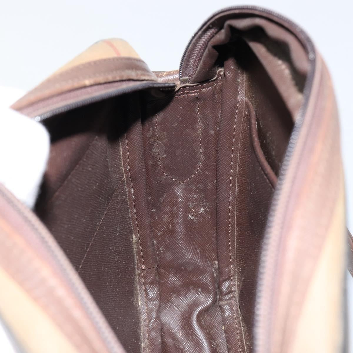 Burberry Nova Check Canvas Beige Canvas Shoulder Bag Bag (Pre-Owned)