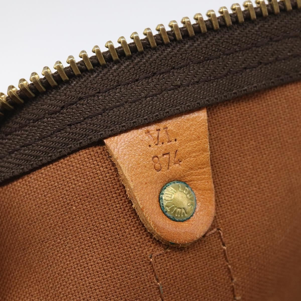 Louis Vuitton Keepall Bandouliere Monogram Canvas Brown Canvas Travel Bag Bag (Pre-Owned)