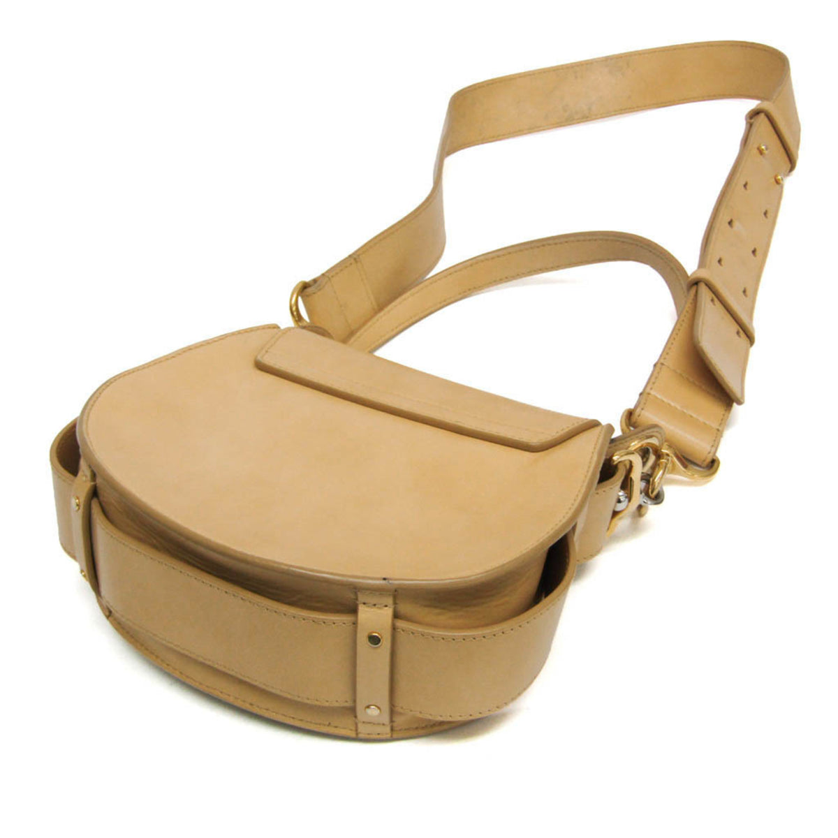 Chloe Tess Suede With Leather Beige Leather Handbag (Pre-Owned)