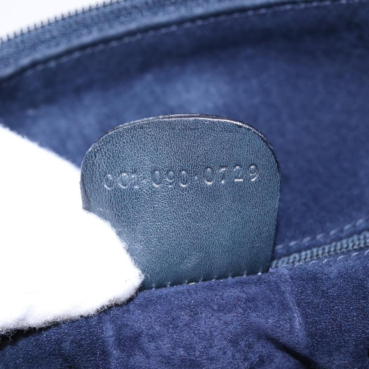 Gucci Vintage Leather Navy Leather Shoulder Bag Bag (Pre-Owned)