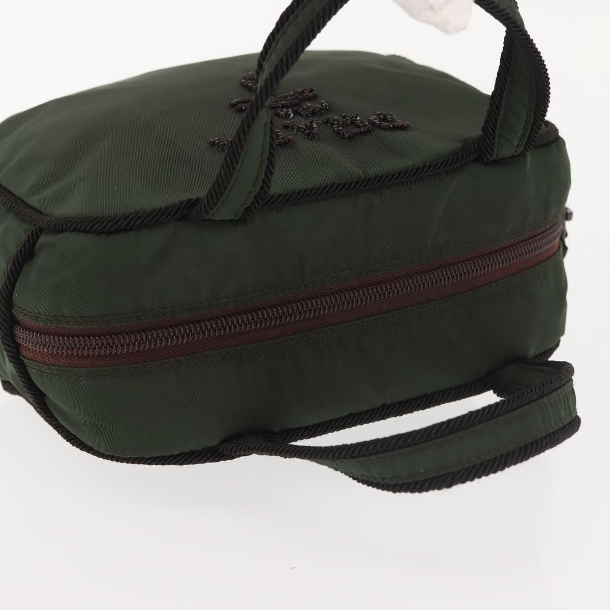 Prada Vintage Tessuto Khaki Nylon Handbag (Pre-Owned)