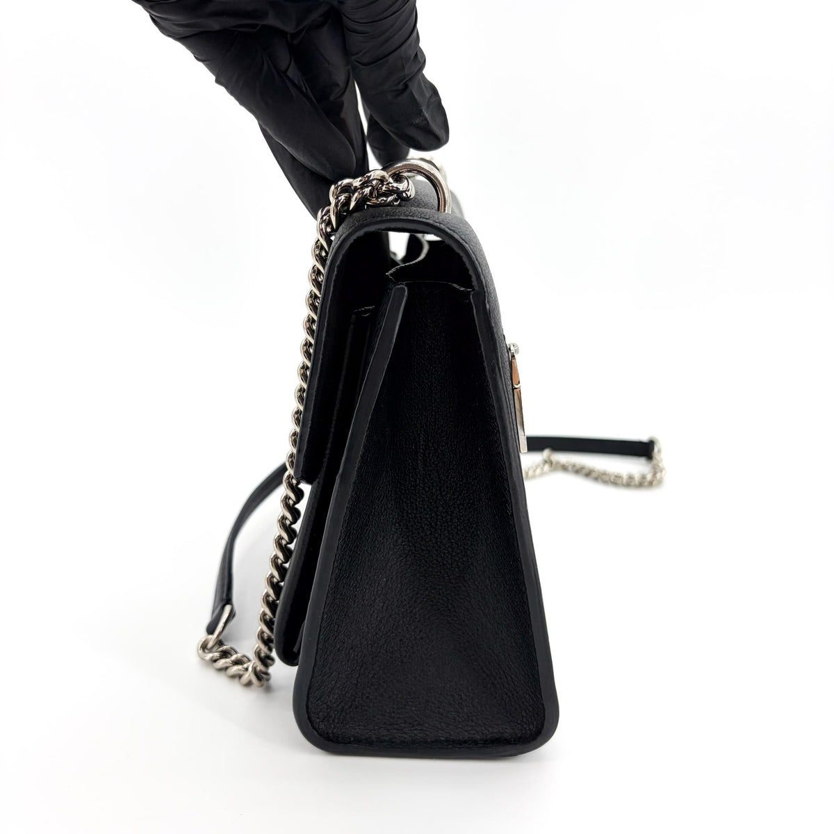 Louis Vuitton Mylockme Monochrome Leather Black Leather Handbag (Pre-Owned)