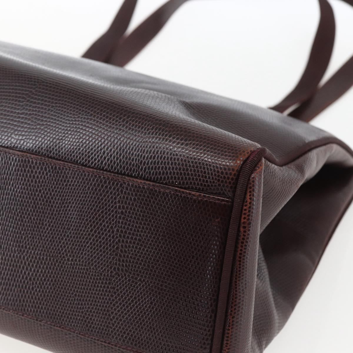 Salvatore Ferragamo Vala Tote Leather Brown Leather Tote Bag Bag (Pre-Owned)