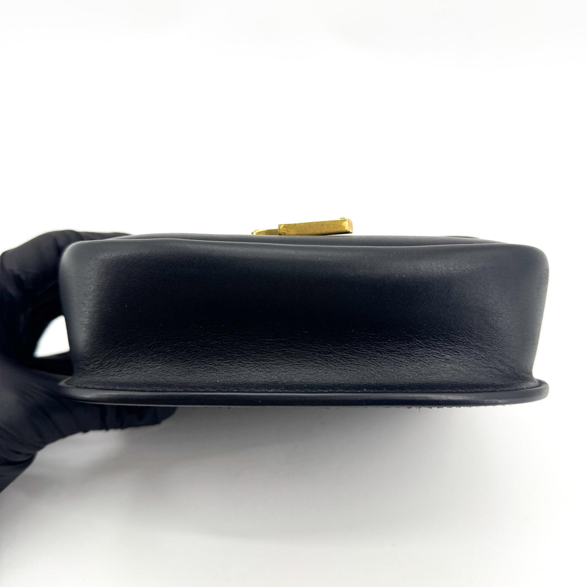 Saint Laurent Kaia Leather Black Leather Shoulder Bag Bag (Pre-Owned)