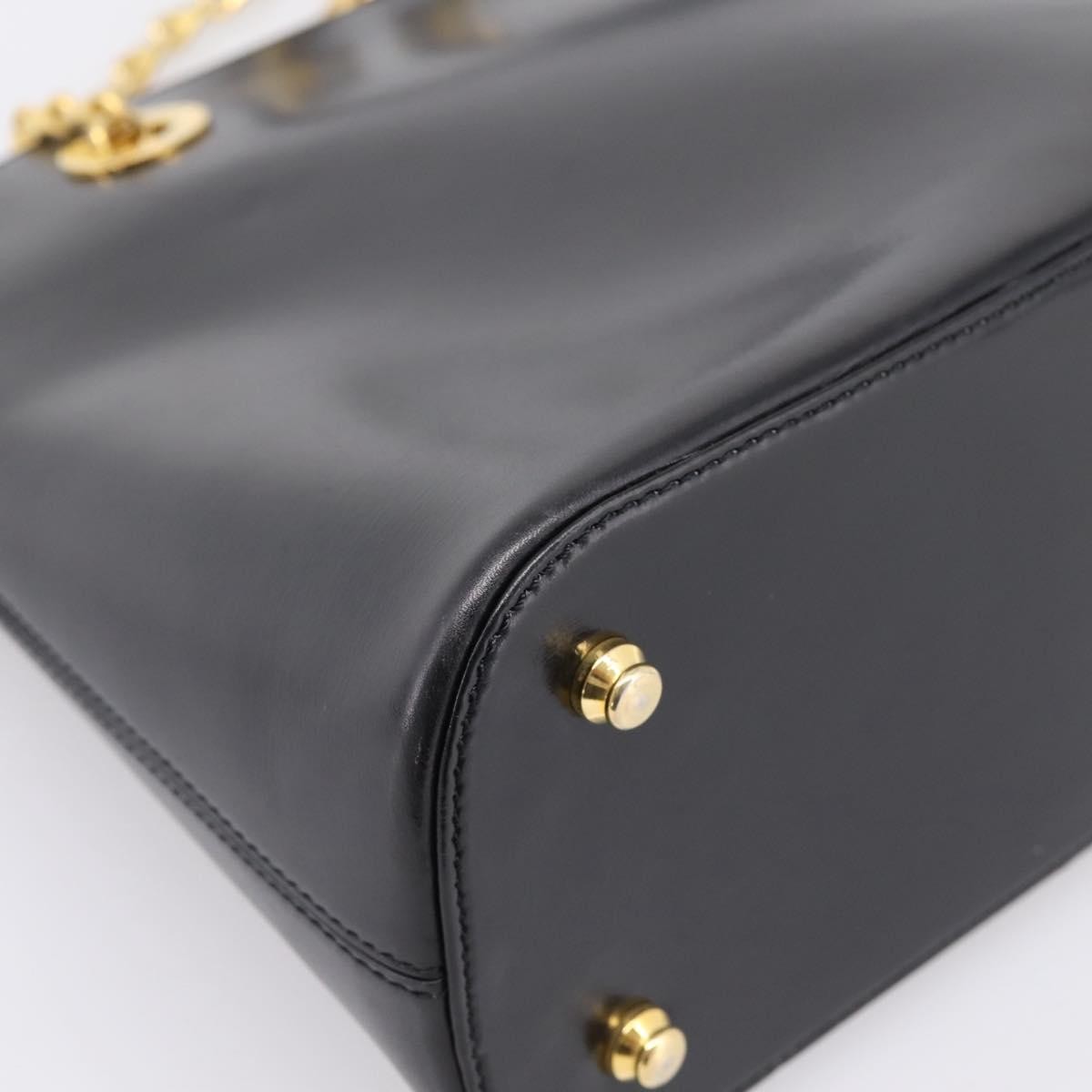 Celine Shoulder Leather Black Leather Shoulder Bag Bag (Pre-Owned)