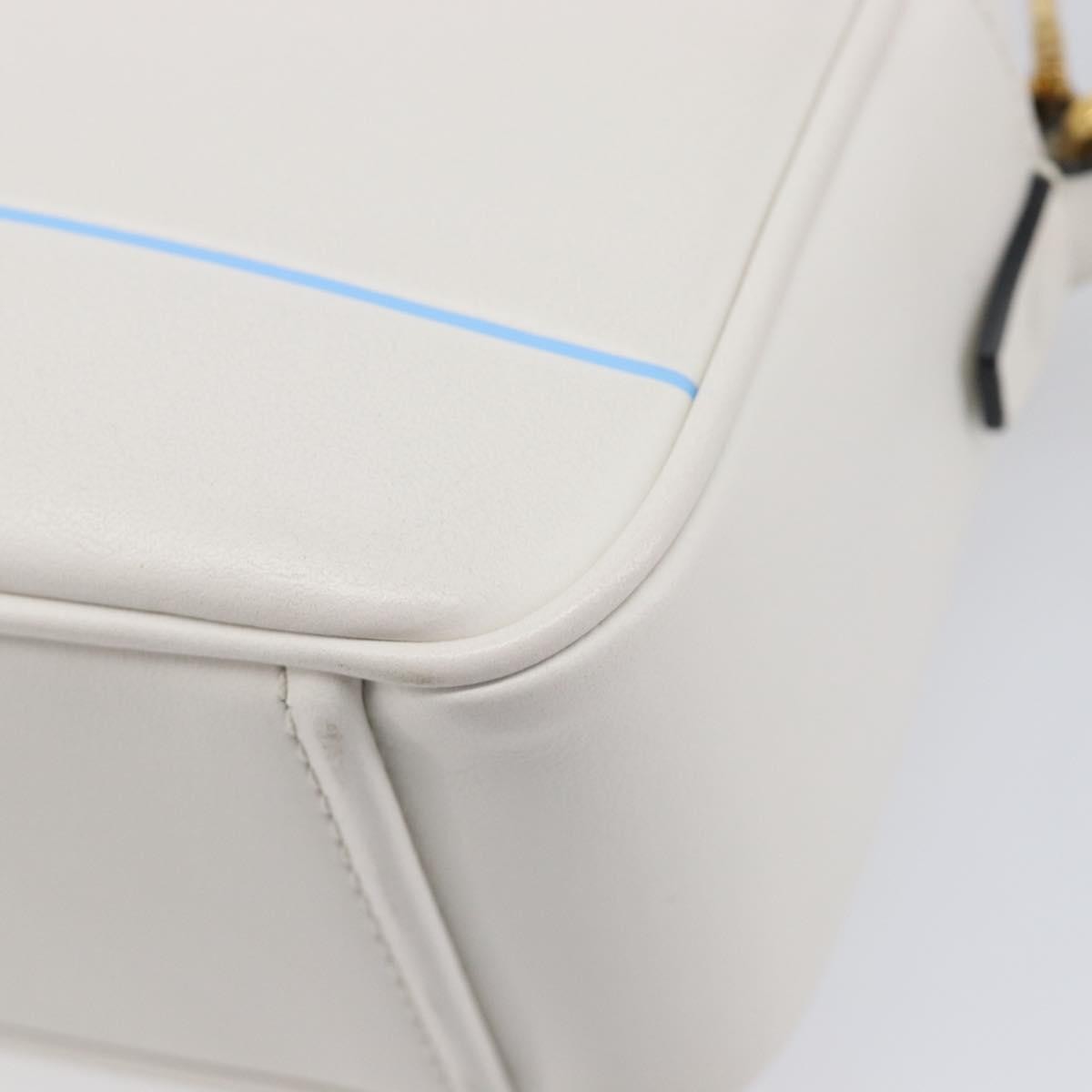 Prada Mirage Camera Leather White Leather Handbag (Pre-Owned)