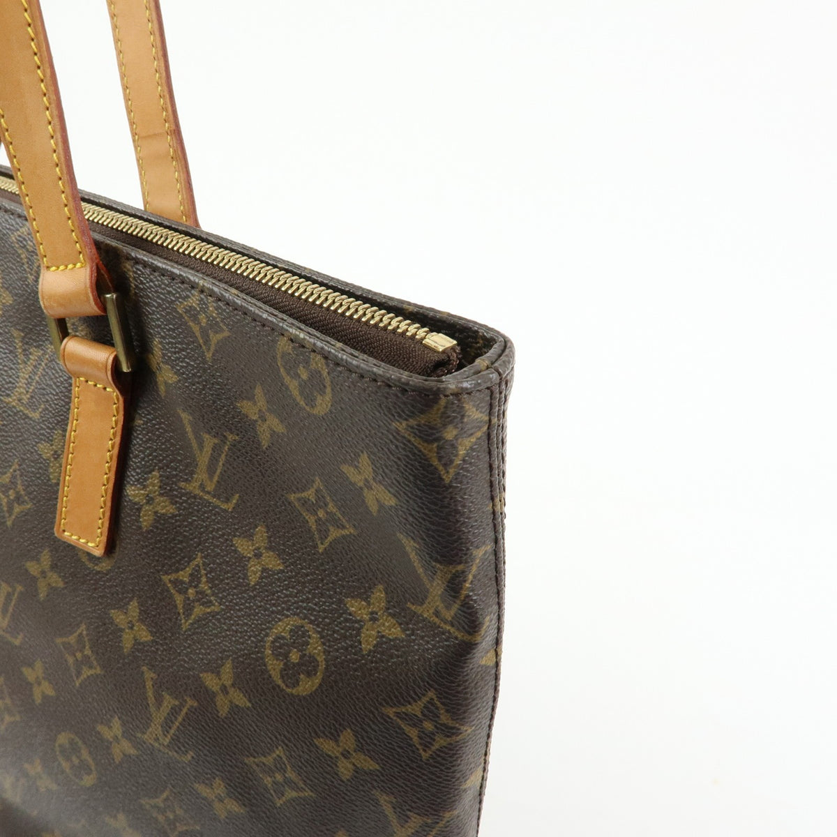 Louis Vuitton Cabas Mezzo Monogram Canvas Brown Canvas Tote Bag Bag (Pre-Owned)