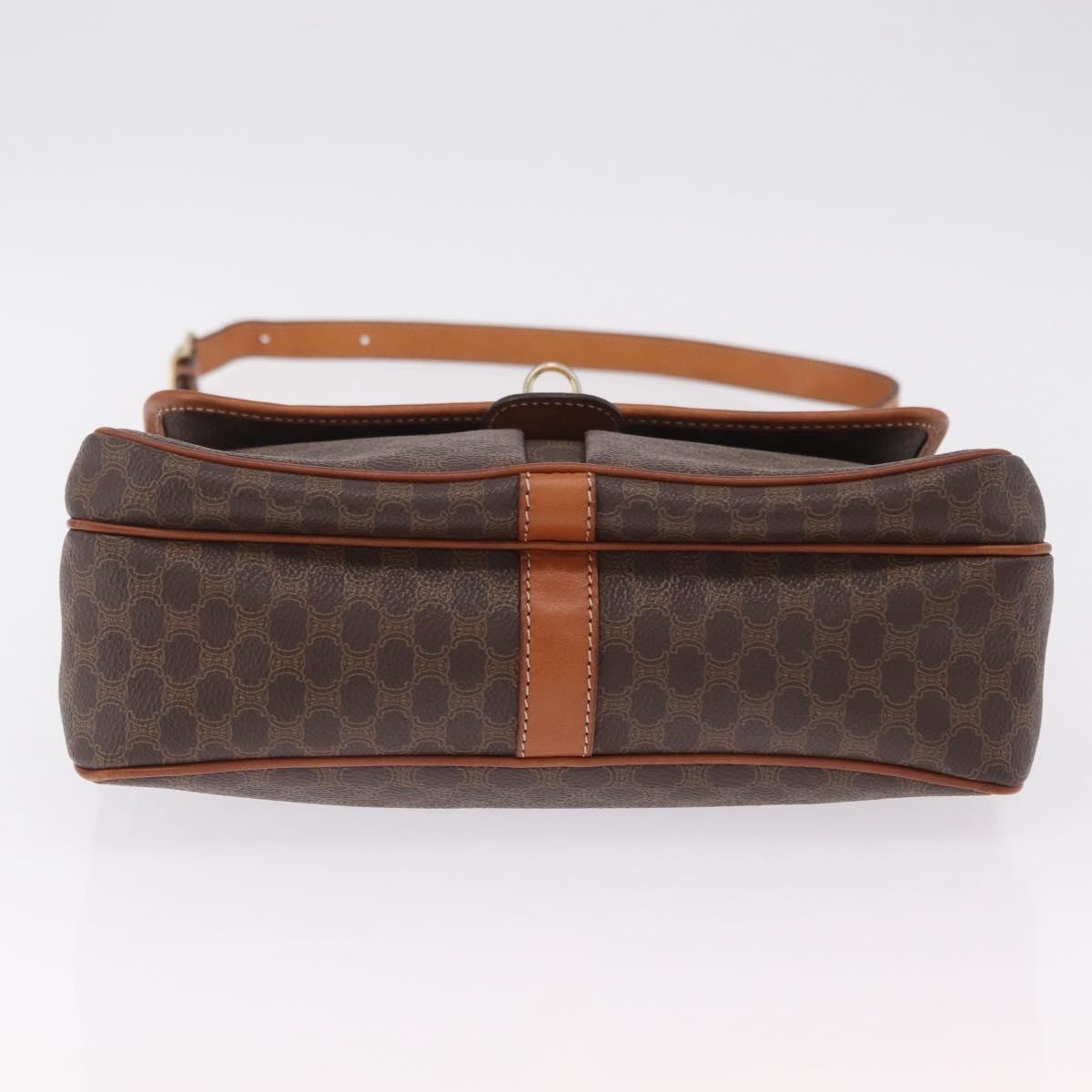 Celine Macadam Shoulder Canvas Brown Canvas Crossbody Bag Bag (Pre-Owned)