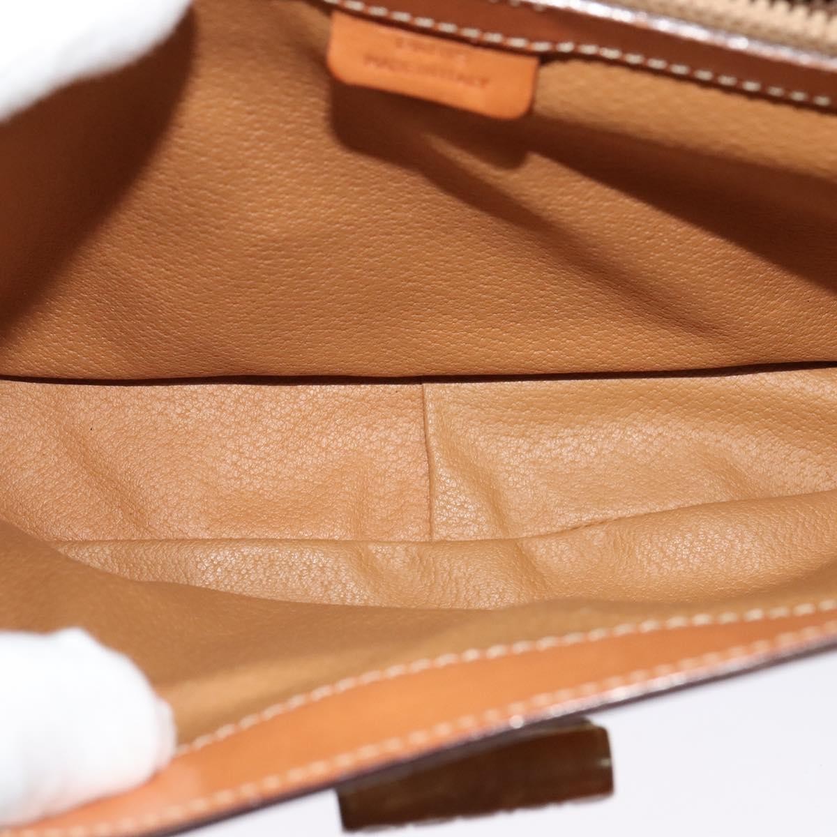 Celine Vintage Convertible Top Handle Macadam Coated Canvas Beige Canvas Handbag (Pre-Owned)
