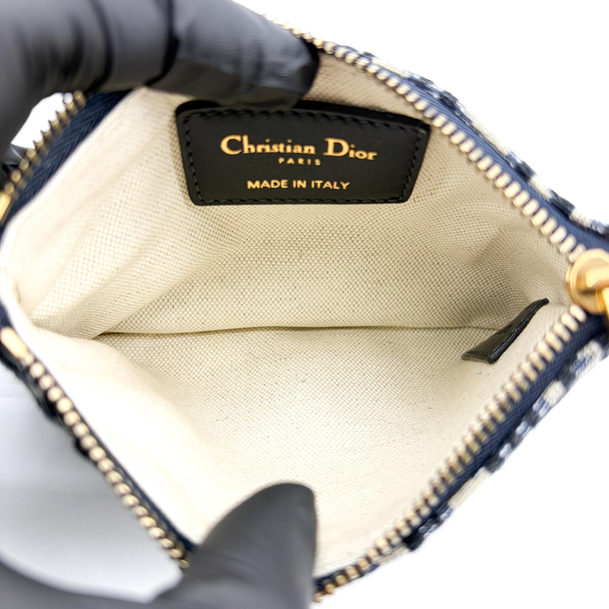 Christian Dior Travel Kit Oblique Canvas Beige Canvas Toiletry Case Accessory (Pre-Owned)