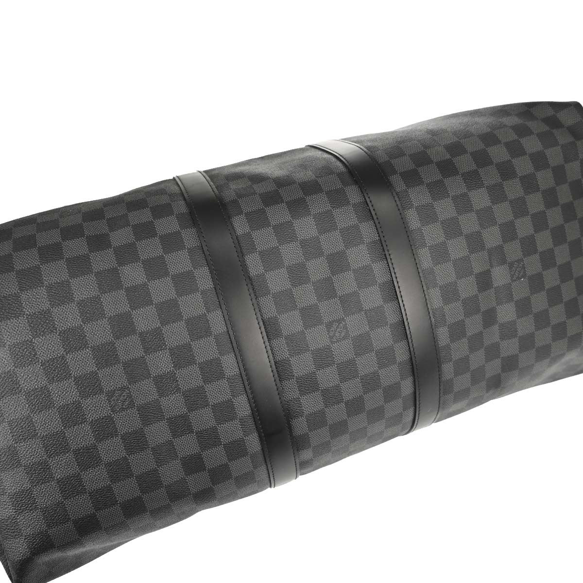 Louis Vuitton Keepall Bandouliere Damier Graphite Gray Canvas Travel Bag Bag (Pre-Owned)