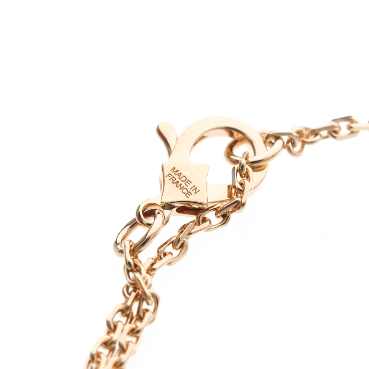 Louis Vuitton Color Blossom Lariat 18K Rose Gold With Mother Of Pearl And Diamond Gold Pink_Gold Necklace Jewelry (Pre-Owned)