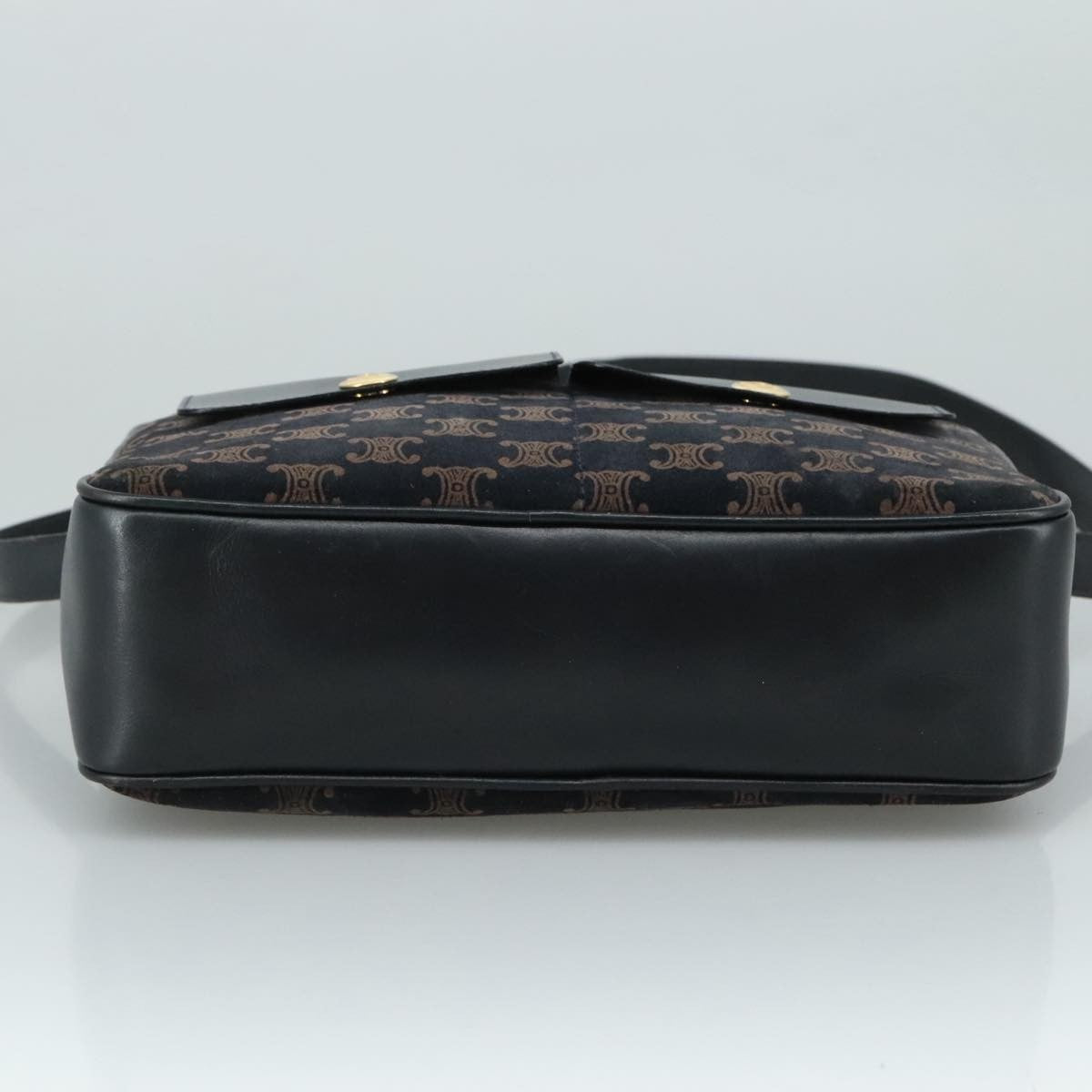 Celine Flap Shoulder Canvas Navy Canvas Shoulder Bag Bag (Pre-Owned)