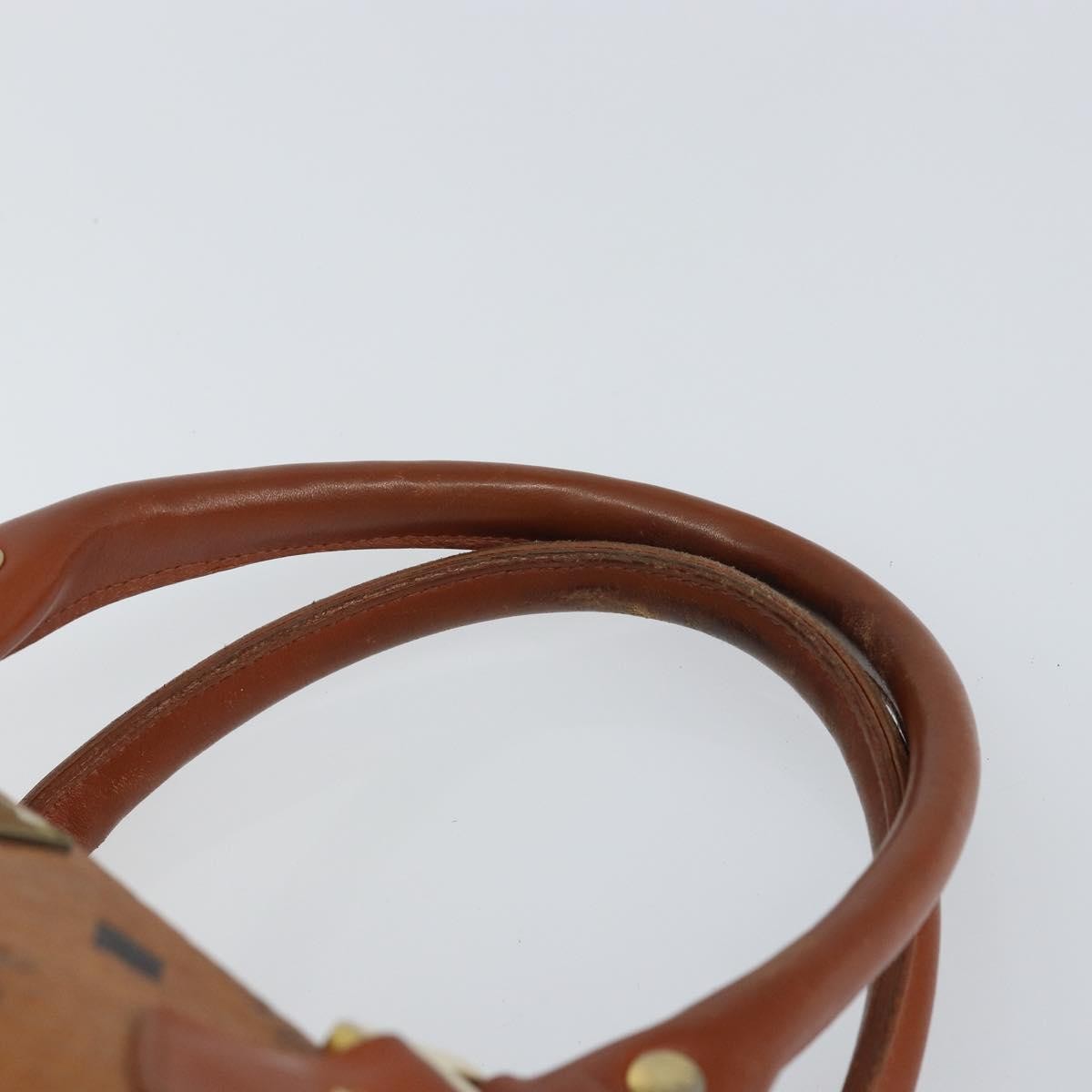 MCM Visetos Canvas And Leather Brown Canvas Handbag (Pre-Owned)