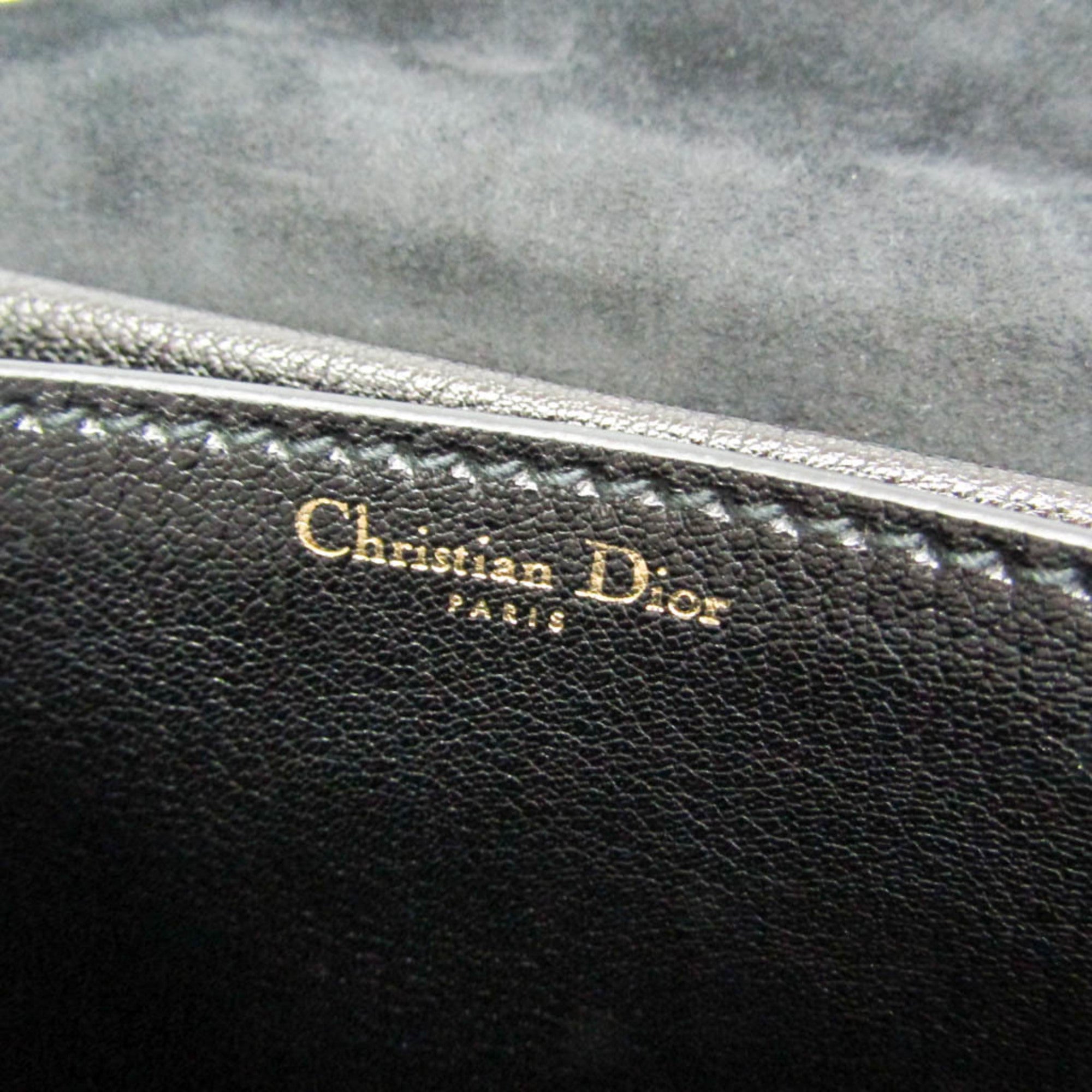 Christian Dior J'adior Flap Leather Black Leather Shoulder Bag Bag (Pre-Owned)